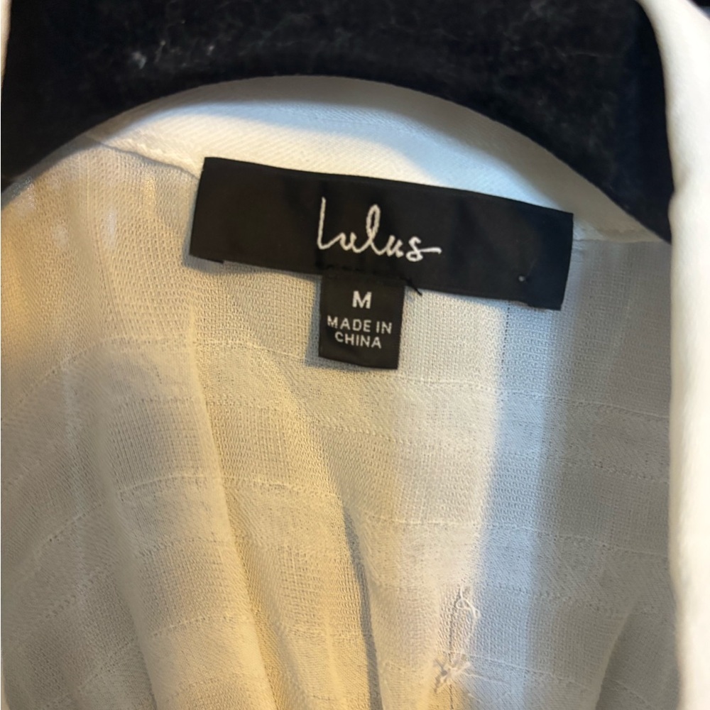 Lulu's Sheet White Button-Up Blouse - image 3
